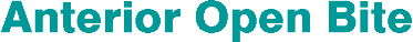 Anterior open bite title banner.
